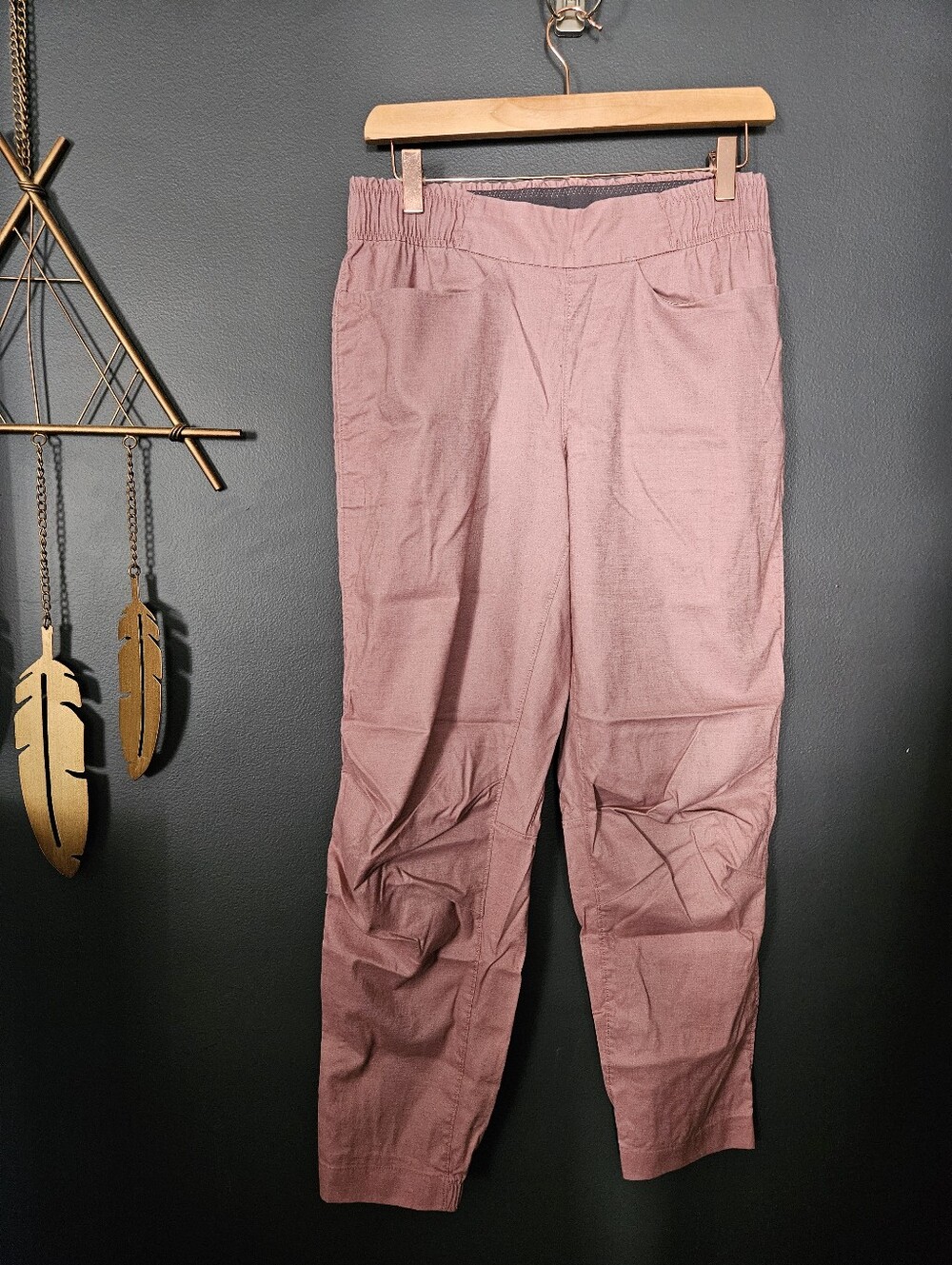 Patagonia Hampi Rock Pants Womens 8 Pink Hemp Climbing Hiking Jogger